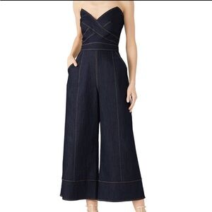 Cinq a Sept Sweetheart Denim Jumpsuit
